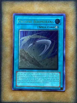Yugioh Cyclone Boomerang SOI-EN042 Ultimate Rare 1st Ed NM - Image 1