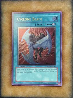 Yugioh Cyclone Blade POTD-EN043 Ultimate Rare 1st Ed NM - Image 1