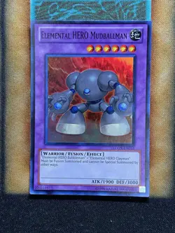 Yugioh Elemental HERO Mudballman LCGX-EN053 Super Rare NM - Image 1