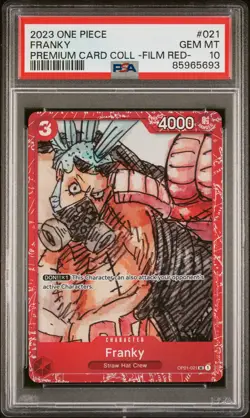 FRANKY - ONE PIECE PREMIUM CARD COLLECTION - FILM RED - #021 PSA 10 - Image 1