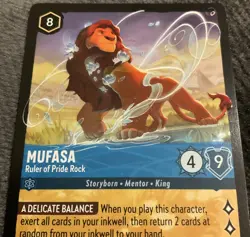 A MUFASA RULER PRIDE ROCK SHIMMERING SKIES LEGENDARY #150 DISNEY LORCANA CARD. - Image 3