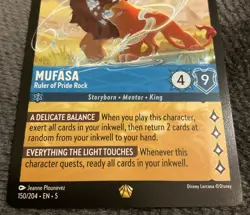 A MUFASA RULER PRIDE ROCK SHIMMERING SKIES LEGENDARY #150 DISNEY LORCANA CARD. - Image 4