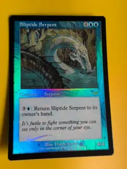 Sliptide Serpent. MTG Card. OLD VINTAGE FOIL. NEMESIS. - Image 2