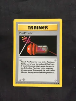 Pokemon Cards: Base Set 1st Edition Uncommon: PlusPower 84/102 - Image 1