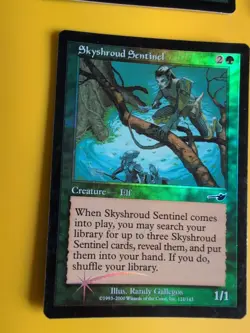 Skyshroud Sentinel x4. Playset Elf MTG 4 Card. OLD VINTAGE FOIL. NEMESIS. - Image 4
