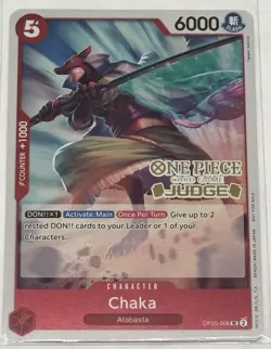 Chaka (Judge Pack Vol. 5) OP05-008 One Piece Promo (5x) Cards Gold Foil Stamp - Image 3