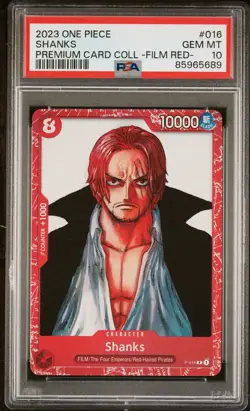 SHANKS - ONE PIECE PREMIUM CARD COLLECTION -FILM RED- #016 PSA 10 - Image 1