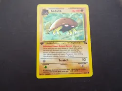 Pokemon Kabuto 50/62 1st Edition Common Card 50/62 Fossil - Image 1