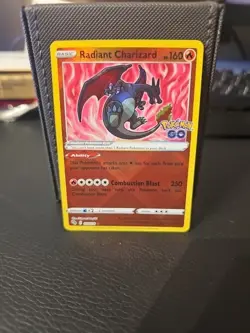 Pokemon Card Radiant Charizard 011/078 Pokemon GO Holo Radiant Rare NM - Image 1