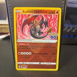 Pokemon Card Radiant Charizard 011/078 Pokemon GO Holo Radiant Rare NM - Image 2