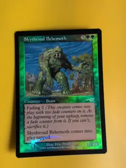 Skyshroud Behemoth . Beast MTG Card. OLD VINTAGE FOIL. NEMESIS. - Image 1