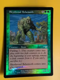 Skyshroud Behemoth . Beast MTG Card. OLD VINTAGE FOIL. NEMESIS. - Image 2