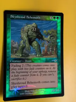 Skyshroud Behemoth . Beast MTG Card. OLD VINTAGE FOIL. NEMESIS. - Image 3