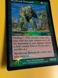 Skyshroud Behemoth . Beast MTG Card. OLD VINTAGE FOIL. NEMESIS. - Image 4
