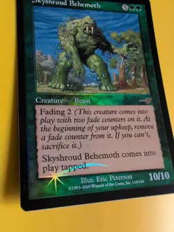 Skyshroud Behemoth . Beast MTG Card. OLD VINTAGE FOIL. NEMESIS. - Image 5