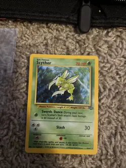 Pokemon Jungle Scyther Holo Rare Card 10/64 1999 Vintage - Image 1