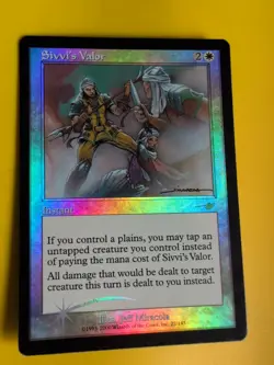 Sivvi's Valor. Instant MTG Card. OLD VINTAGE FOIL. NEMESIS. - Image 2
