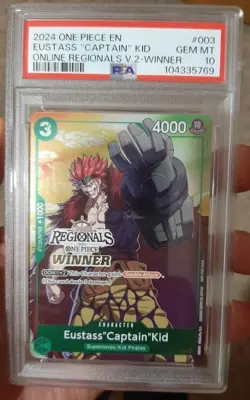 One Piece 2024 Eustass Captain Kid Online Regional Winner Prize Card Very Rare - Image 1