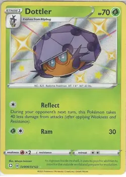 SV008/SV122 Dottler : Rare Holo Card : SWSH-4.5 Shining Fates Shiny Vault - Image 1