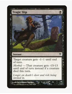 Tragic Slip | MTG DDM | EDH Commander Black Removal Morbid Instant | LP - Image 1