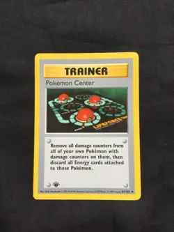 Pokemon Cards: Base Set 1st Edition Uncommon: Pokemon Center 85/102 - Image 1