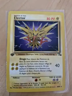 Pokemon Elector 30/62 1re Edition FR - Fossile - Rare - Non Holo - TBE - ed1 - Image 1