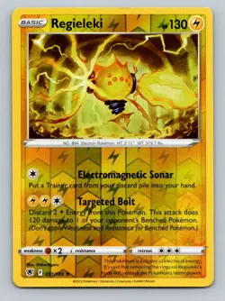 Pokemon Regieleki SWSH10: Astral Radiance 051/189 Near Mint NM Reverse Holo - Image 1
