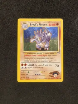 Brock's Rhydon 2/132 carta pokemon holo English inglese set Gym Challenge #2 - Image 1