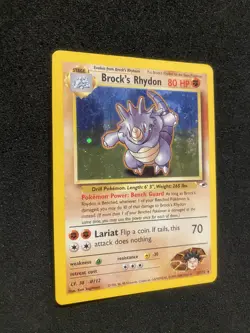 Brock's Rhydon 2/132 carta pokemon holo English inglese set Gym Challenge #2 - Image 2