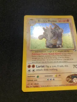 Brock's Rhydon 2/132 carta pokemon holo English inglese set Gym Challenge #2 - Image 3