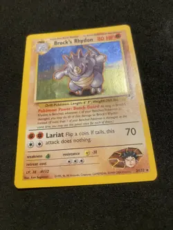 Brock's Rhydon 2/132 carta pokemon holo English inglese set Gym Challenge #2 - Image 4