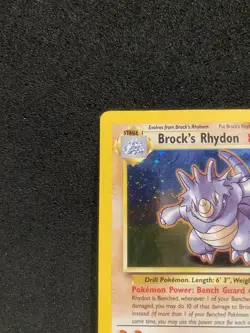 Brock's Rhydon 2/132 carta pokemon holo English inglese set Gym Challenge #2 - Image 5