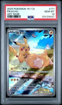Psa10 Pikachu Art Rare 171/151 Pokemon 151cs Chinese 2025 - Image 1