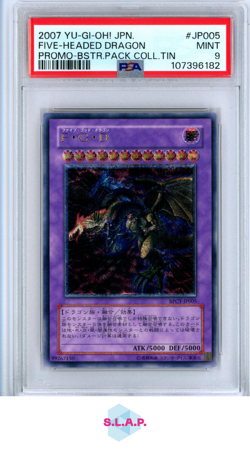 FIVE HEADED DRAGON YUGIOH BPCT-JP005 2007 PRM BOOSTER PACK COLL TIN UR PSA 9 - Image 1