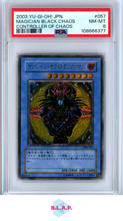 MAGICIAN OF BLCK CHAOS YUGIOH 306-057 2003 CONTROLLER/CHAOS UR JAP PSA 8 - Image 1