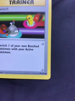 Pokemon Cards: Base Set Shadowless Common: Switch 95/102 - Image 4
