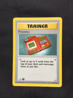 Pokemon Cards: Base Set 1st Edition Uncommon: Pokedex 87/102 - Image 1