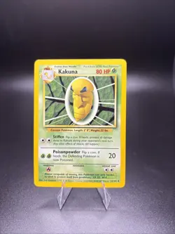 4th Print Base Set Kakuna 33/102 Uncommon Pokemon Card Near Mint - Image 1