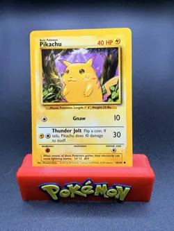Pokemon Cards Pikachu 58/102 UNLIMITED Base Set WOTC Common NM - Image 1