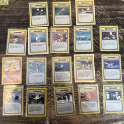 Pokemon TCG Trainer Cards Vintage Base Set Brock 98/132 Rapidash - Image 1