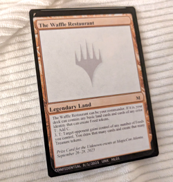 "The Waffle Restaurant" MTG Unknown Event MagicCon Atlanta Prize Card - Image 1