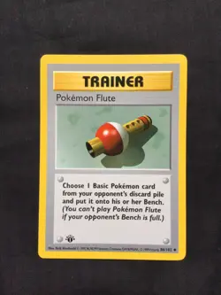 Pokemon Cards: Base Set 1st Edition Uncommon: Pokemon Flute 86/102 - Image 1