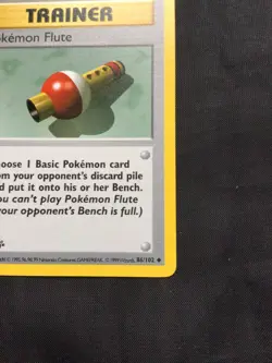 Pokemon Cards: Base Set 1st Edition Uncommon: Pokemon Flute 86/102 - Image 4