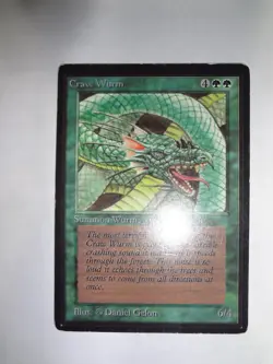 MTG MAGIC THE GATHERING CARD ORIGINAL BETA GREEN CRAW WURM CREATURE x1 - Image 3