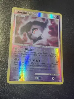Vintage 2007 Pokemon Card Duskull 80/130 Reverse Holo Foil Diamond Pearl TCG - Image 2