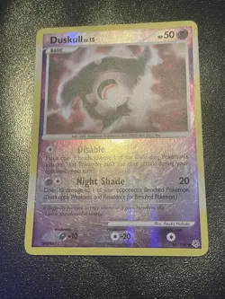 Vintage 2007 Pokemon Card Duskull 80/130 Reverse Holo Foil Diamond Pearl TCG - Image 3