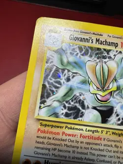 Giovanni’s Machamp 6/132 Holo Rare Gym Challenge Pokemon Card HP - Image 3