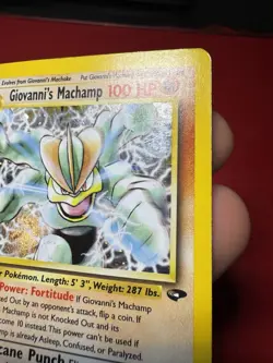 Giovanni’s Machamp 6/132 Holo Rare Gym Challenge Pokemon Card HP - Image 4