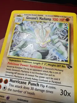 Giovanni’s Machamp 6/132 Holo Rare Gym Challenge Pokemon Card HP - Image 5