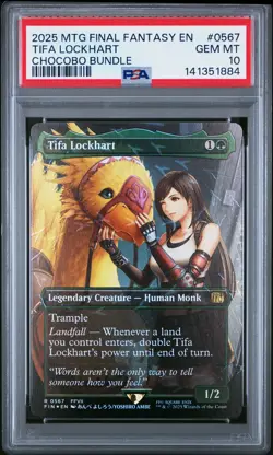 2025 MTG FINAL FANTASY CHOCOBO BUNDLE #0567 TIFA LOCKHART PSA 10 - Image 1